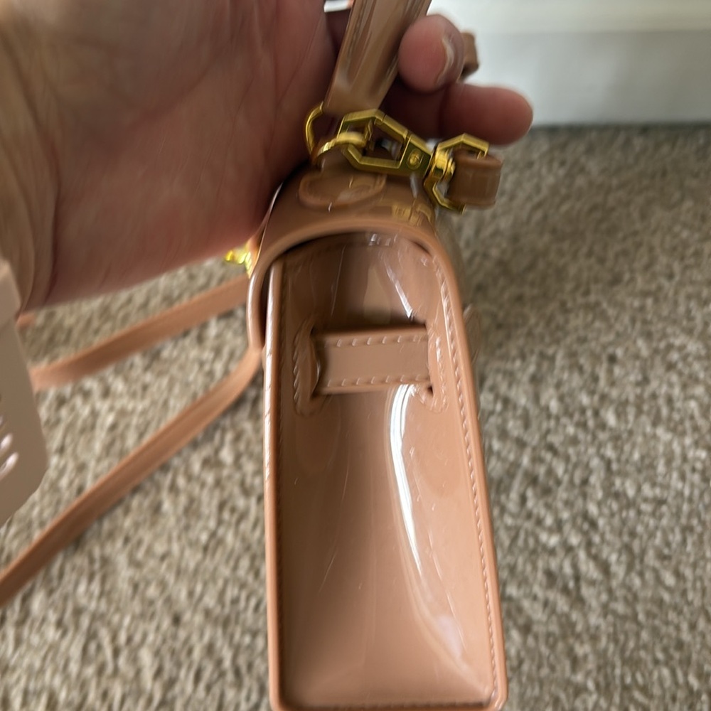 Small patent, tan bag; NWOT - Picture 3 of 8